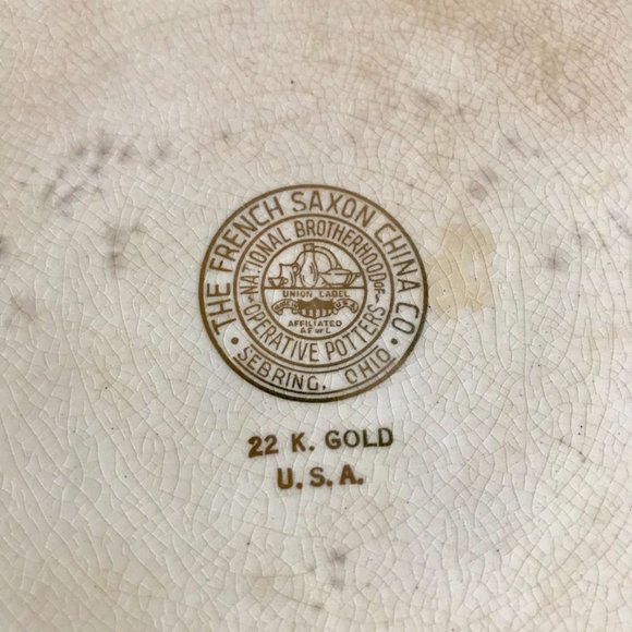 Vtg French Saxon Dinner Plate - Picture 4 of 4